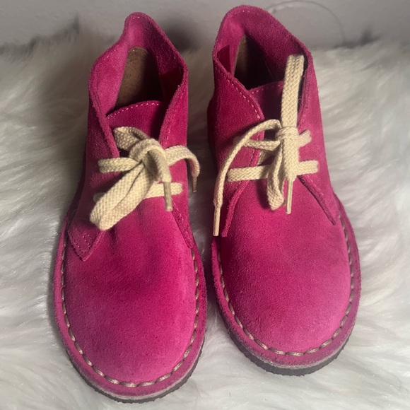 J.CREW Kids' Suede MacAlister Chukka Boots Bright Pink Size 11 - Picture 2 of 7